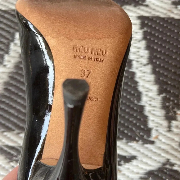 Miu Miu | Peep Toe Patent Heels - Picture 8 of 10